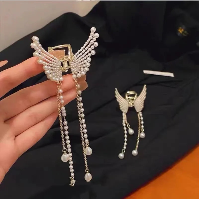 GT Wholesale Butterfly Pearl Tassel Hairpin Diamond Butterfly Tassel Hairpin for Women Hair Clip Accessories for Girls