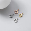 10pcs Per Set Rose Gold Plated Sterling Silver 925 Round Spring Clasp DIY Jewelry Accessories