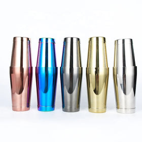 Stainless Steel Cocktail Shakers Mixer Wine Martini Boston Shaker Tools for Bartender Equipment 750/600ml Martini Shaker