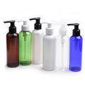 Wholesale Shampoo Bottle with Pump 8oz 4oz Amber Transparent Recycled Plastic Refillable Lotion Soap Dispenser Container