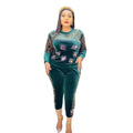 Top Fashion Luxury African Suit for Women Canary Fabric with Rhinestones Polyester South Africa's Best Women's Clothing