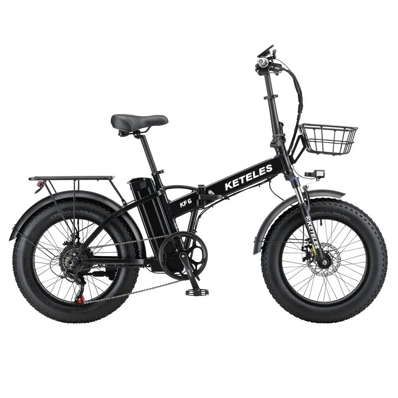 Wholesale KETELES KF6 20x4.0 Inch Folding Fat Tire E Bike With 1000W Motor 48V 10AH Lithium Battery Electric Bike for Adult