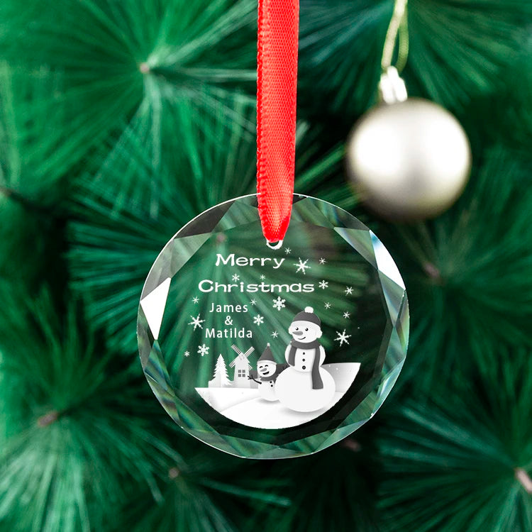 Cheap Wholesale K9 Crystal Blank Decorative Hanging Crystal Ornaments Custom Uv Print Glass Ornaments for Christmas Decoration