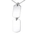 Stainless Steel Mirror Polished Laser Engravable Blank LOGO ID NAME Dogs Tags Pendant Jewelry Necklace for Men