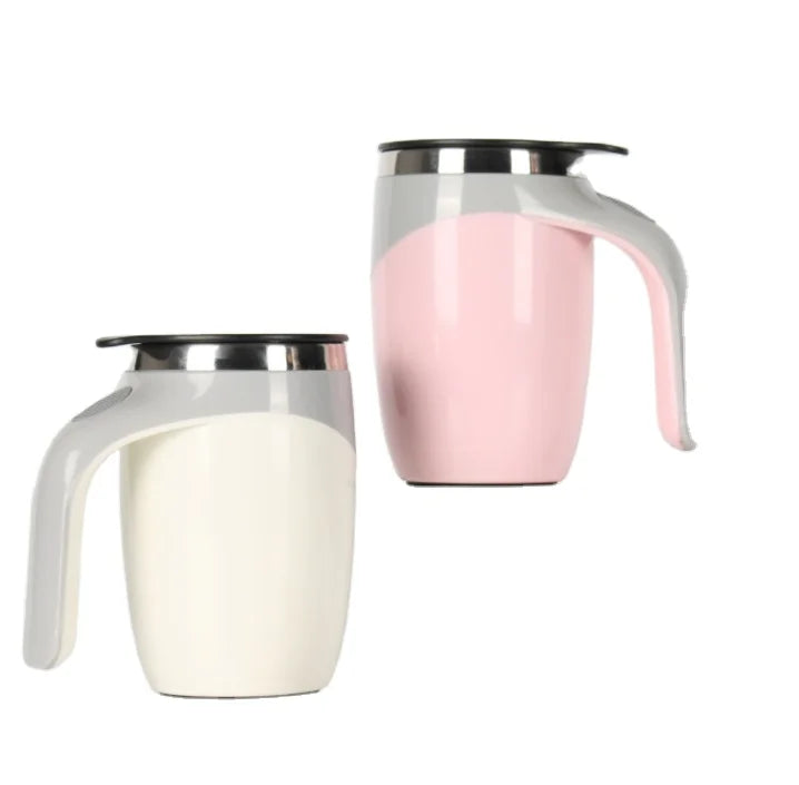 New Arrival Portable 380ml Magnetic Stainless Steel Self Coffee Mixing Cup Automatic Self Stirring Mug