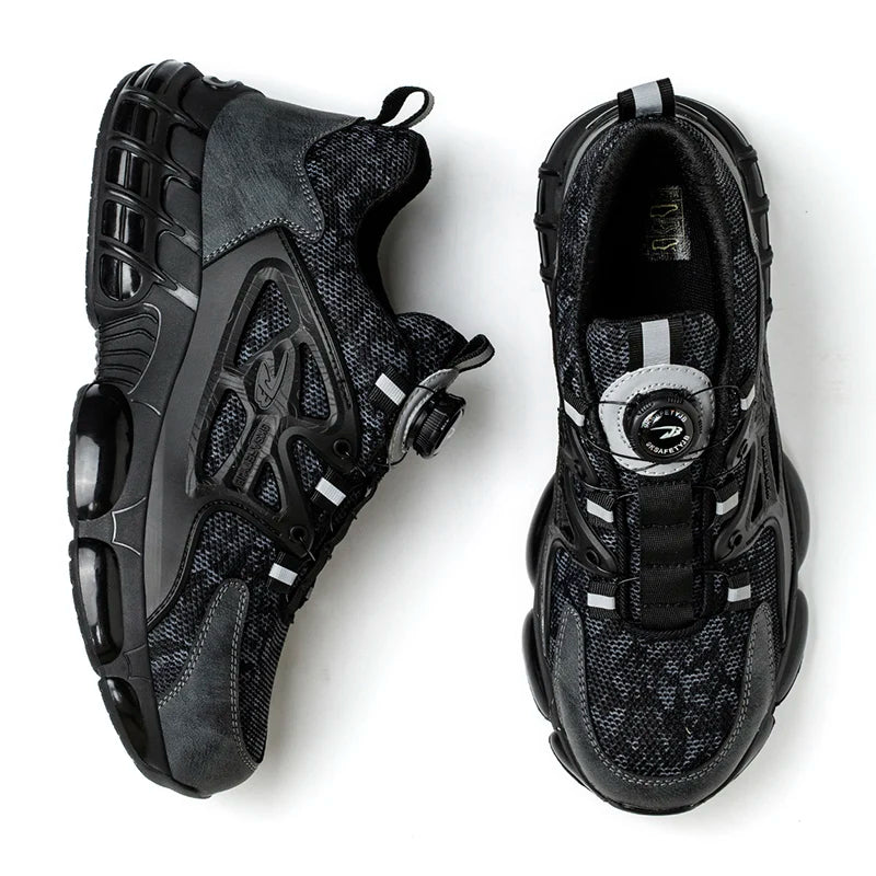 Hot Sale Button Type Summer Breathable Safety Shoes Work Shoes  Anti-crush and Anti-puncture