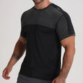Color Block Gym T Shirt Men Fitness Clothes Quick Dry Bodybuilding T Shirt Sports Wear Men Workout Tee