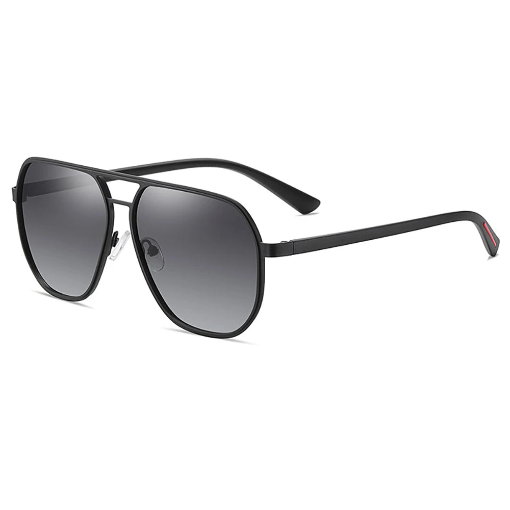 Polygon Pilot Sunglasses for Men Polarized Trendy Square Sun Glasses Retro Pilot Shades UV Protection