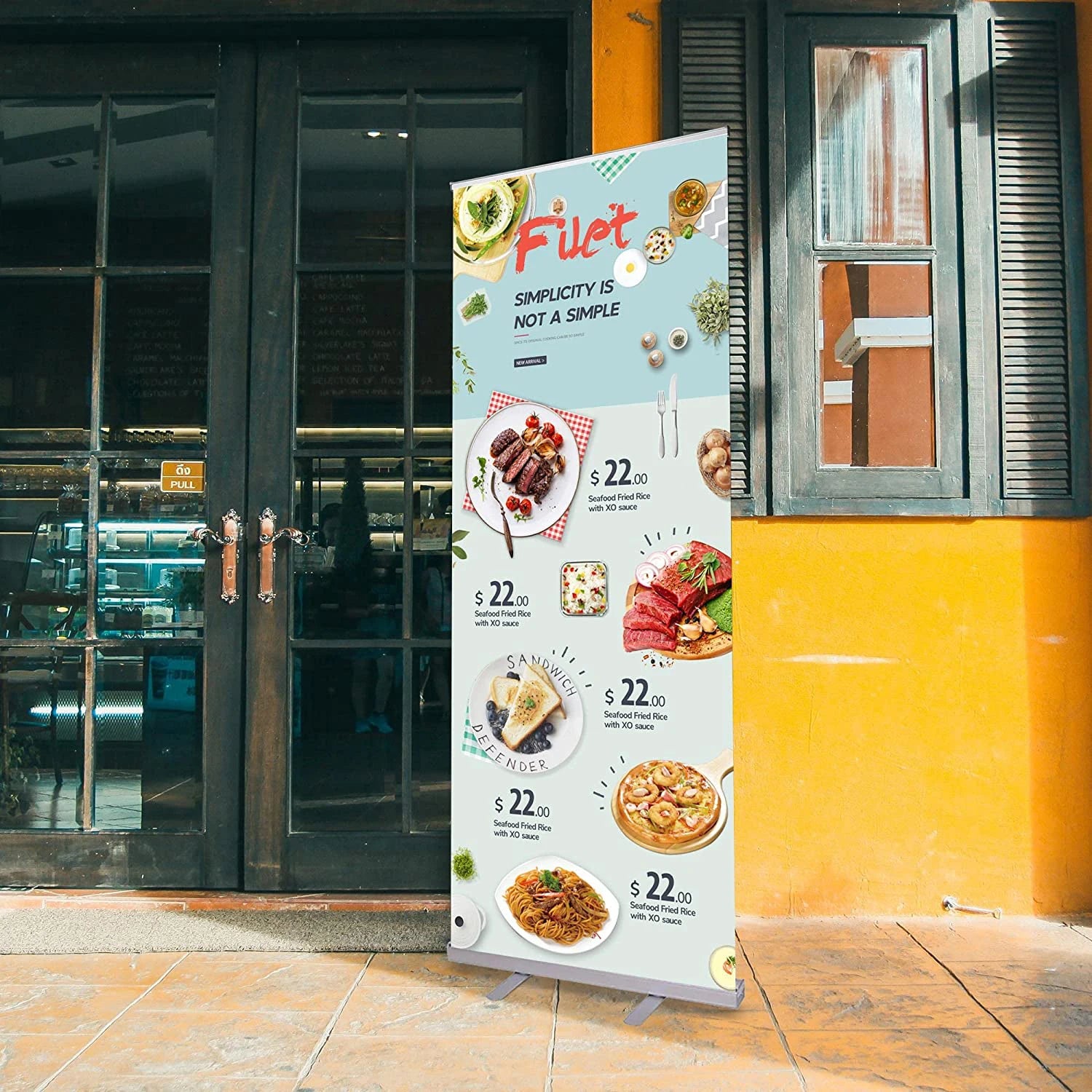 Yilapao Customizable Commercial Advertising Retractable Roll-Up Banner Frame Aluminum Material