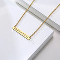 Simple Design Stainless Steel Flat bar Necklace for Women