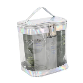 Custom Logo Hard Durable Transparent Make up Cosmetic Bag Waterproof Zipper Clear PVC Clutch Travel Cosmetic Suka Makeup Pouch