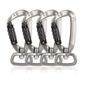 Wholesale 4KN Swivel Carabiner Hook for Dog Leash Anti-Twist Aluminum Auto Locking  Swivel Snap Hook