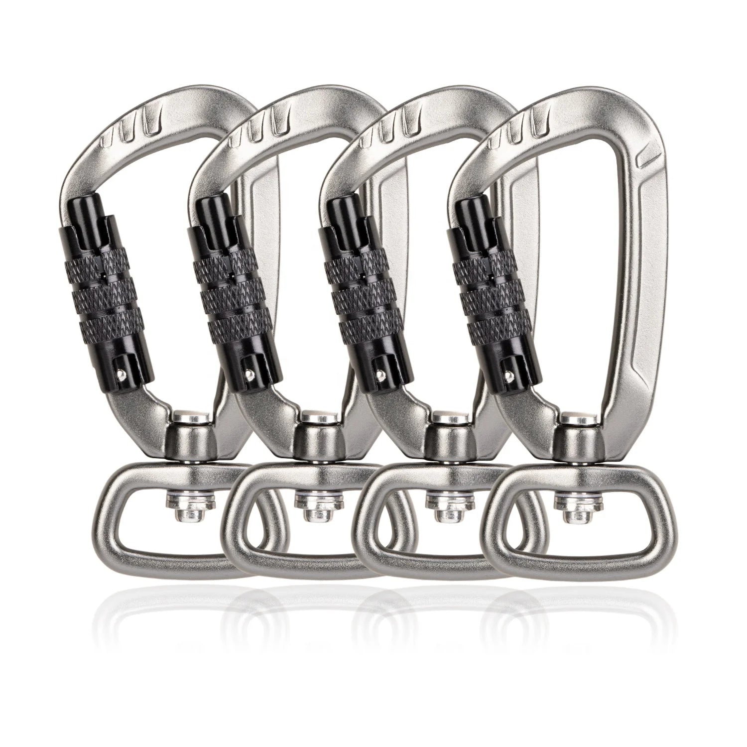 Wholesale 4KN Swivel Carabiner Hook for Dog Leash Anti-Twist Aluminum Auto Locking  Swivel Snap Hook