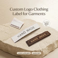 Quality Recycled Luxury Damask Clothing Neck Woven Labels Fabric Shirt Tag with Logo for Bags and Textile Use