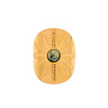 Fashion Green Natural Stone Opening Rope Ring Stainless Steel Flower Leaves Ring Hot Selling Vintage Turquoise Ring Jewelry