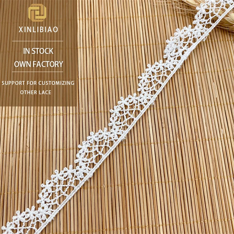 Multiple Designs of 100% Polyester Water-Soluble Embroidered Lace Edging & Openwork Trimmings for Bags & Home Textiles
