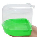 Plastic Bird Bath Box Bird Shower for Parrots Bath Hanging  Parrots Cages Mirror Bathtub for Birds Water Bath