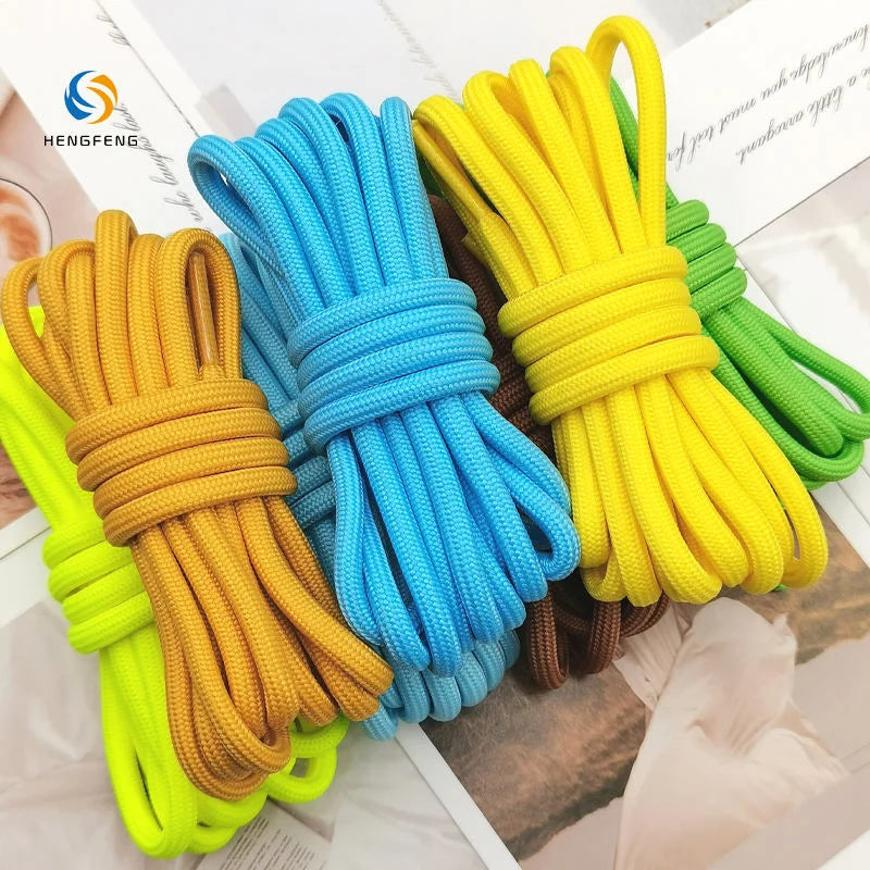 Custom Color Thick Round Polyester Shoelaces Durable Laces for Kids and Adults