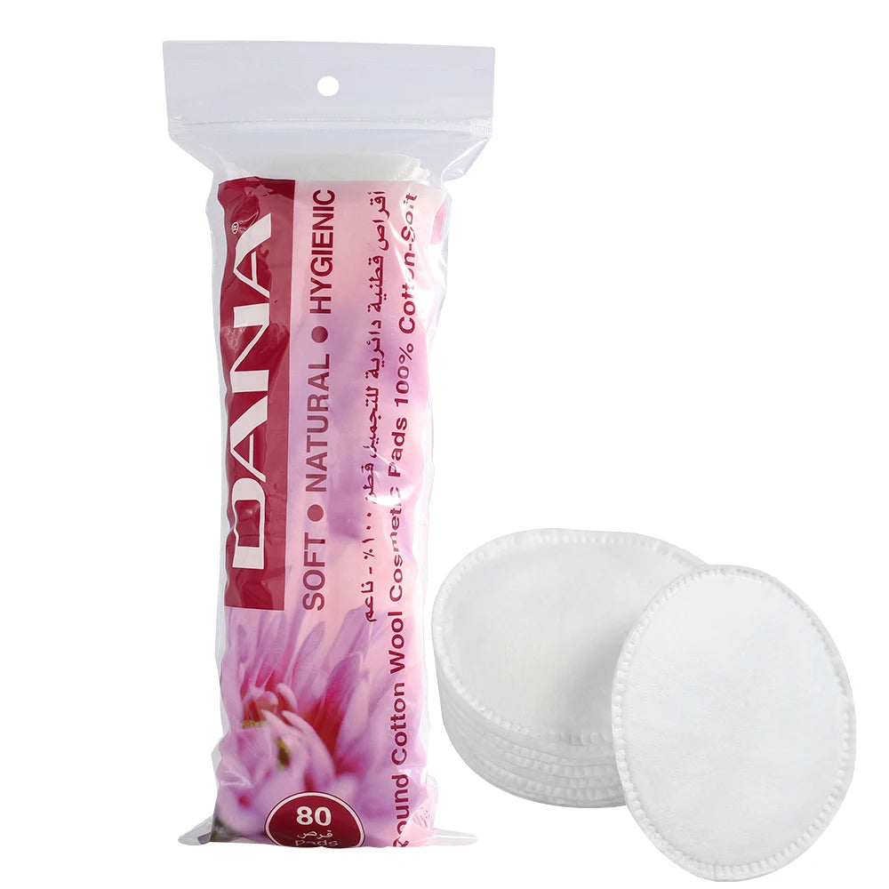 50 Pcs Each Pack 3-Layer Square Shape 7cm/8cm White Cotton Facial Pads for Eyelash Cleaning Highly Absorbent