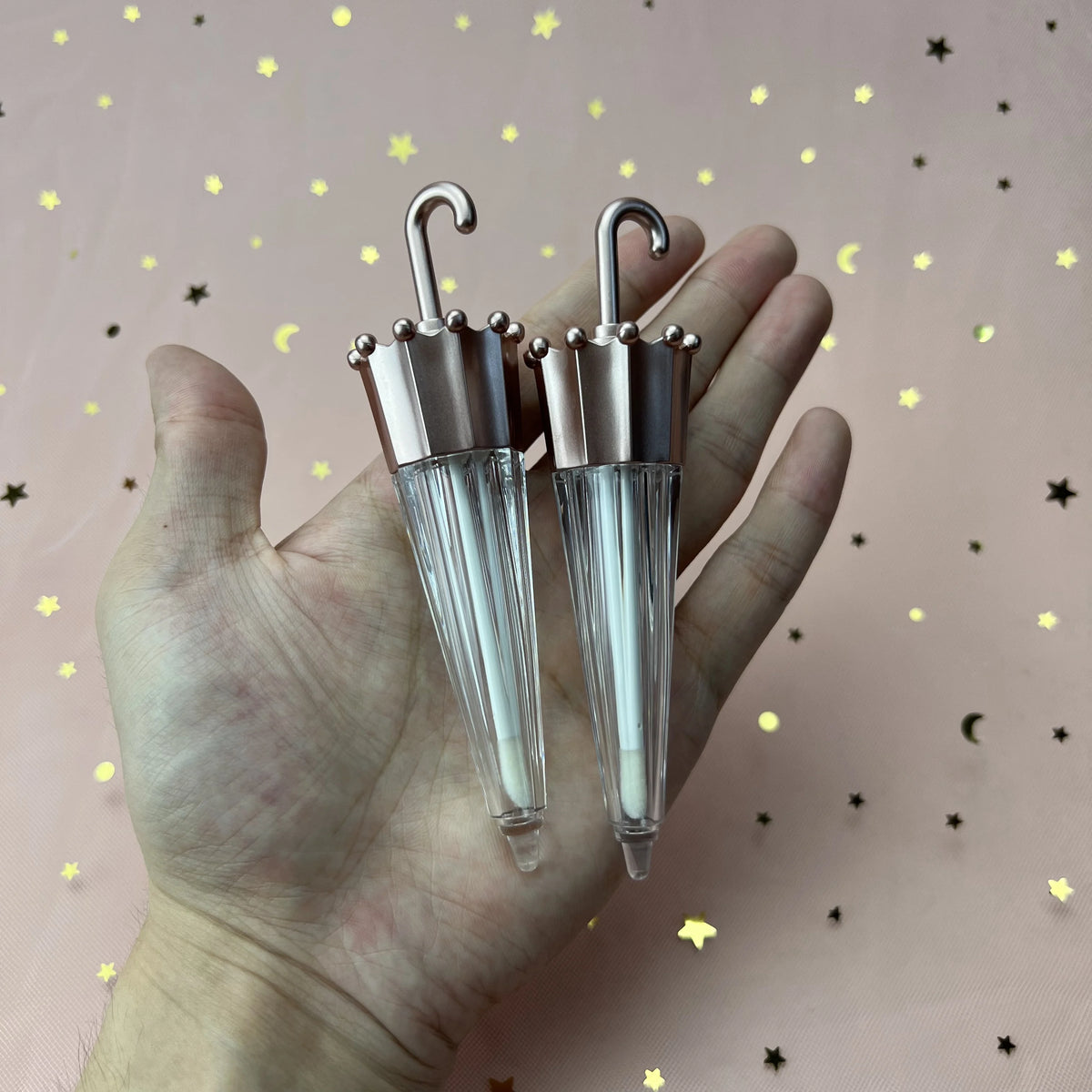 Wholesale Popular Umbrella Highend Luxury Empty Rose Gold Plastic Lip Gloss Containers for Lipstick