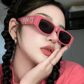 New Custom Logo Cheap Fashion Glasses Women Men Trendy square UV400 Sunglasses