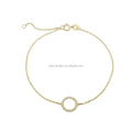 AU375 9K Real Gold Bracelet Solid Yellow Gold Fine Jewelry Wholesale Cubic Zircon Bracelets Custom Jewelry