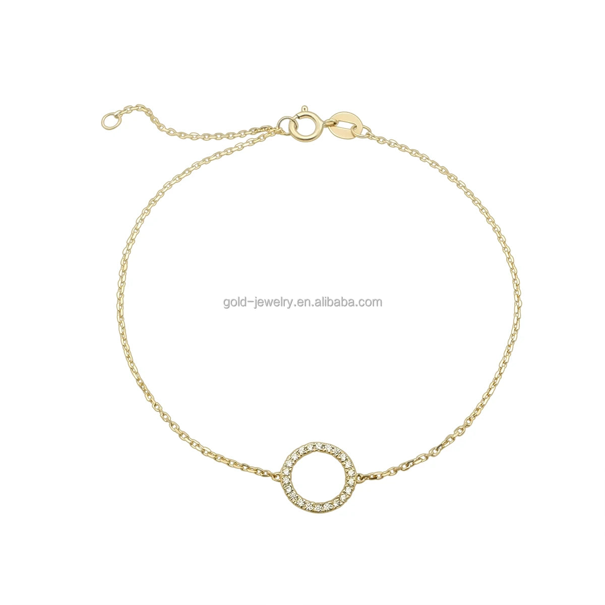AU375 9K Real Gold Bracelet Solid Yellow Gold Fine Jewelry Wholesale Cubic Zircon Bracelets Custom Jewelry
