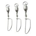 0# ~10# High Speed Bearing Rotation Fishing Swivel Stainless Steel  With Snaps Fishing Connector