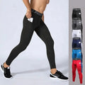 Wholesale Sports Wear Compression Tights Running Leggings Elastic Band Men Yoga Pants With Pocket