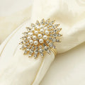 Diamond Beaded Rhinestone Napkin Ring for Wedding Banquet Dining