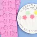 Saffron Hot Sakura Silicone Lollipop Mold Food Grade Custom Gummy Candy Baking Mold with Plum Flower Design