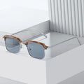 Small Frame Square Sun Glasses Shades Uv400 Designer Famous Brand Custom Logo Half Frame Sunglasses Brand Your Own Sunglasses