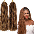 Hair-Pre-looped Passion Twist Hair for Black Woman Wholesale Ombre Passion Twist Water Wave Hair Crochet  Braids Curls Soft