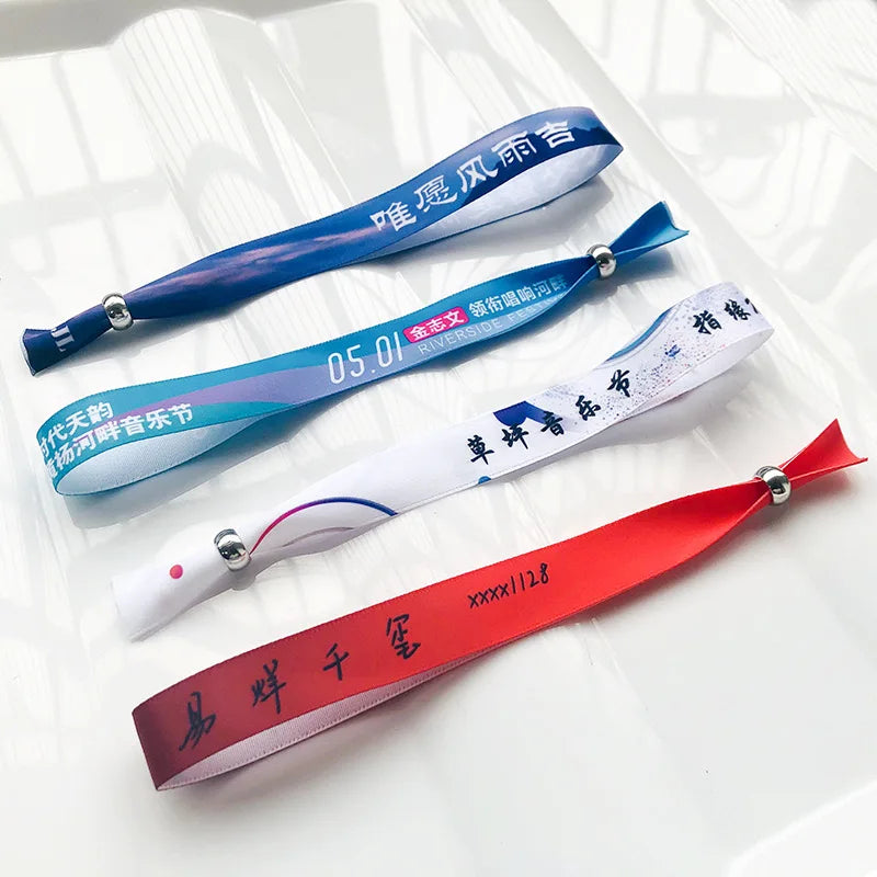 2022 New Arrivals Customized Designed Festival Recycled Polyester Wristband Custom