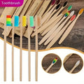 Custom Logo Natural Bamboo Handle Toothbrush Soft Brush Hair Rainbow Whitening Toothbrush Oral Care Brush