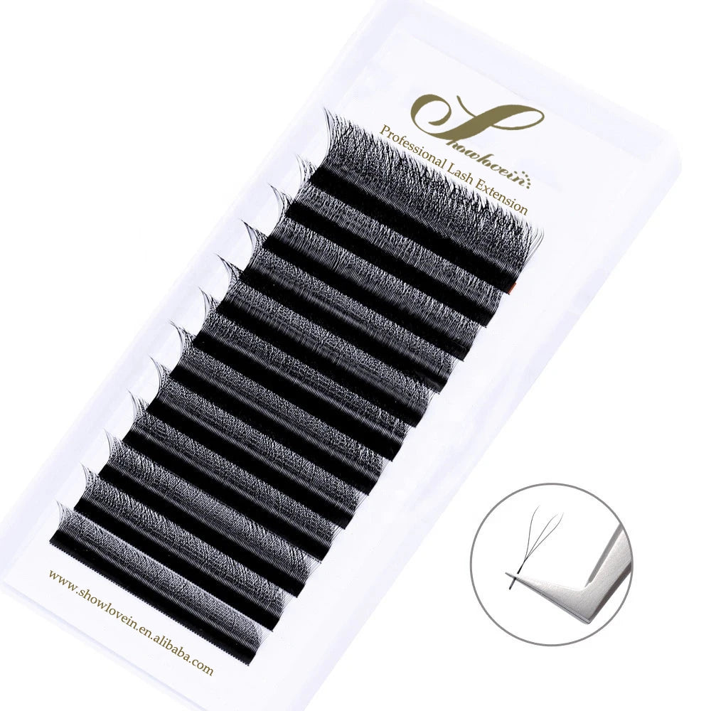 Showlovein Handmade New Product w Lash Eyelash Extension C D Curl 0.07mm w Shape Lash