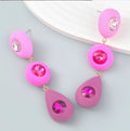 Za New Fashion Big Crystal Resin Dangle Earrings for Women Trend Luxury Desgin Acrylic Accessories Holiday Jewelry