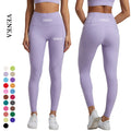 Custom Logo Women High Waist Quick Dry Gym Sports Pant No T Line With Back Waist Zipper Pocket Design Nylon Lady Yoga Leggings