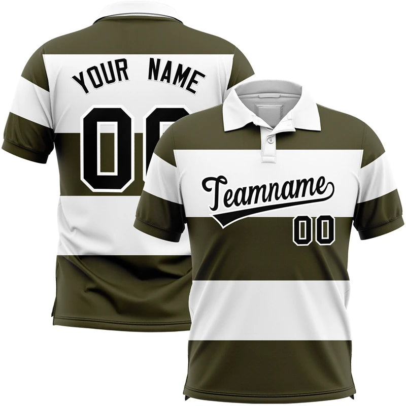 Men's Custom Logo for Polo Shirts Wholesale Personalized Plain T Shirts with Stripe Woven Fabric Collard Designs