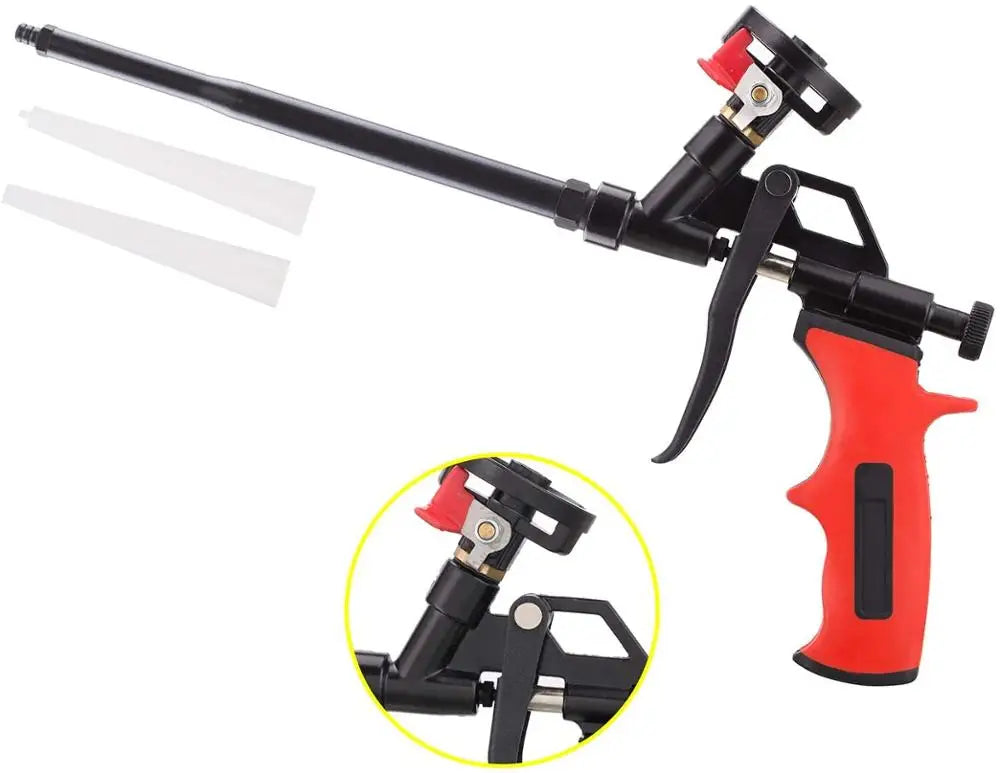 Pu Expanding Foaming Gun Heavy Duty Insulation Foam Gun Metal Body Covered With PTFE PU Foam Gun