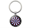 Wholesale Fashion & Cartoon Style Metal Dart Board Keychain Cheap Glass Keychain