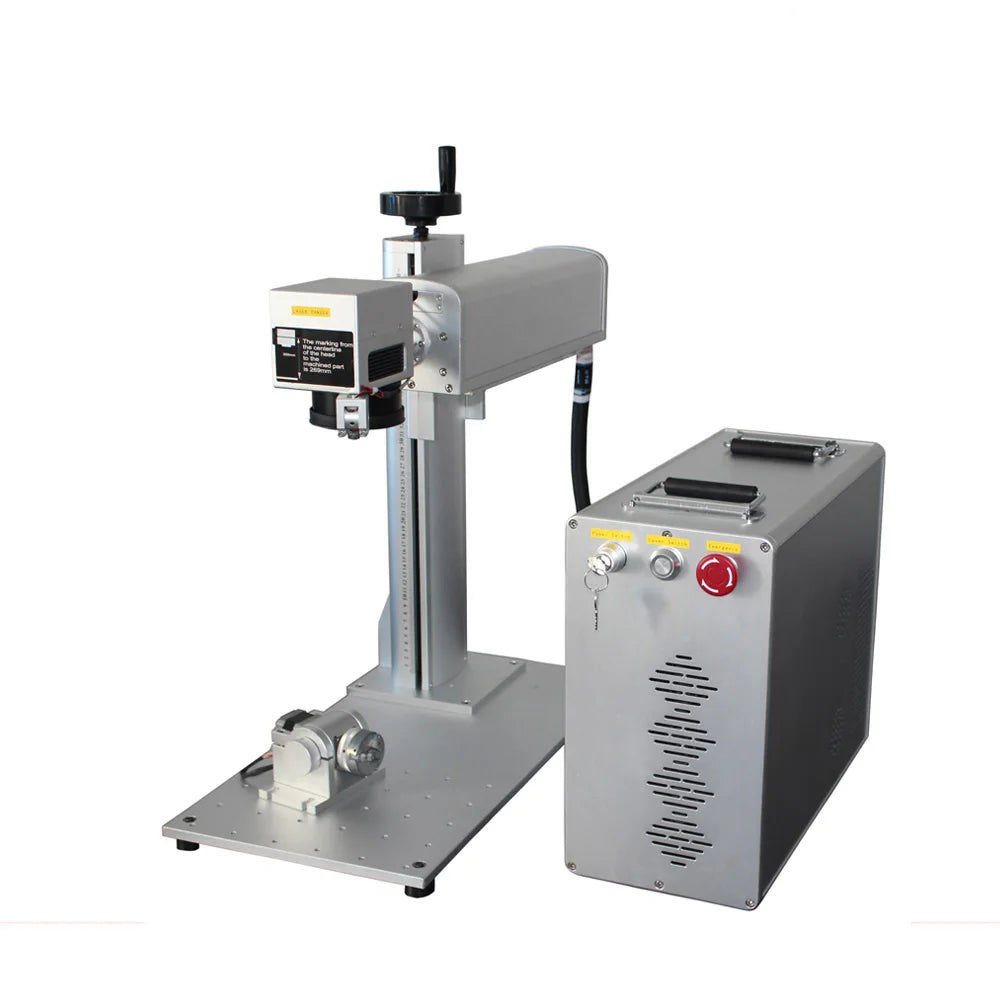 Fiber Laser CNC 3D Engraver 30W/60W MOPA JPT for Stainless Steel Metal with Rotary Supports DXF/PLT/BMP