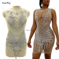 WDP-407 Sparkle Rhinestone Bodice Wedding Decoration Fabric for Handmade Wedding Dress