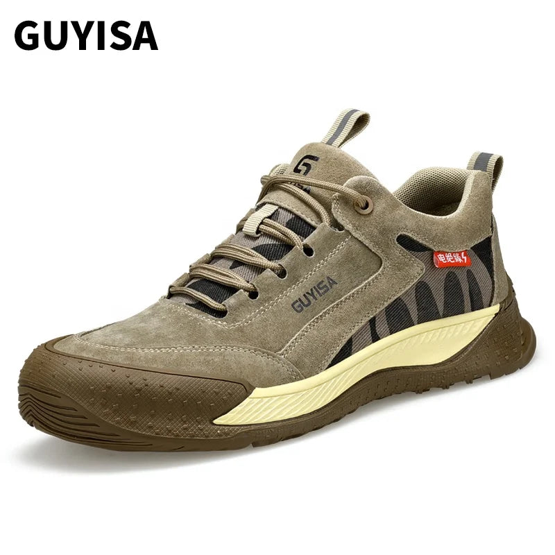 GUYISA New Safety Work Shoes 10KV Insulated Construction Site Boots Canvas Upper for All Seasons