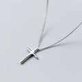 Trendy Crucifix Pendant Necklace Statement 925 Sterling Silver Cross Necklaces Fine Jewelry for Women
