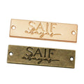 Rectangle Shape Clothing Brand Letter Tags Salt Resistant Garment Sewing logo Label Plate for Women Scarf