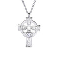 Fashion 925 Sterling Silver Jesus Christian Cross Diamond Necklace Pendant Religious Belief Cross Necklace