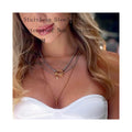 ERESI Non Tarnish Waterproof Jewelry 18K Gold Plated Stainless Steel Rope Chain Choker Necklace Two Tone Horseshoe Necklace