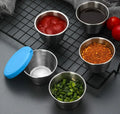 Stainless Steel Sauce Cups With Rolled Edge Stackable Metal Portion Containers Stainless Steel Ramekin Dipping Sauce Cup