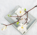 Wholesale Three Head Magnolia Home Decor Wedding  Decoration Artificial AVE Flower